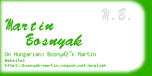 martin bosnyak business card